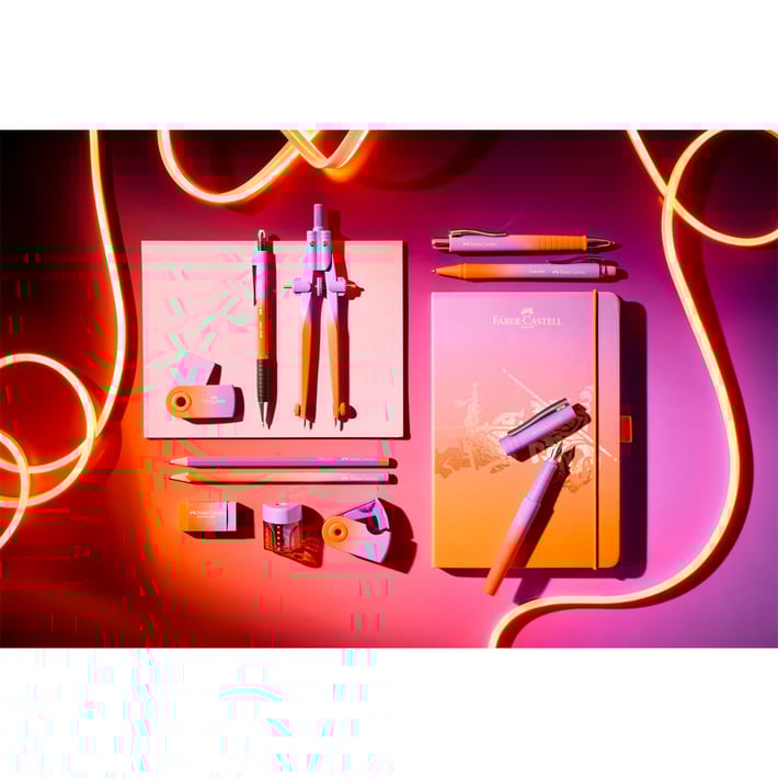 Faber-Castell Моливи Grip 2001, B, с острилка, Punchy melon, 2 броя