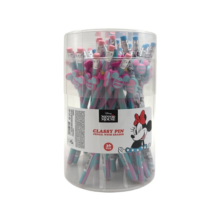 Молив Best Buy Classy Pin, Мини Маус, HB, с гума, асорти