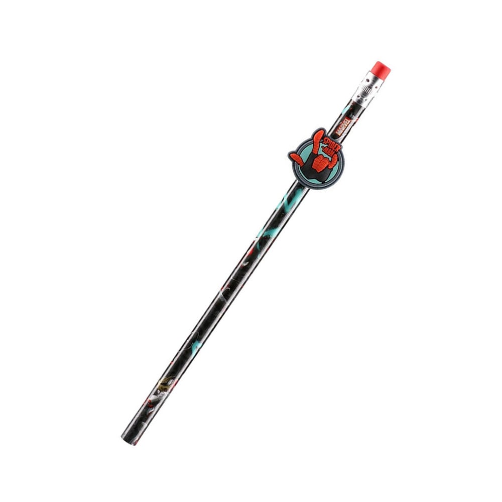 Best Buy Classy Pin Pencil, Spider-Man, HB, with eraser, assorted, 1 pc