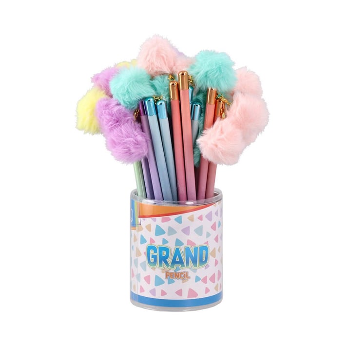 Sazio Grand Pencil, HB, with plush accessory, assorted, 1 pc