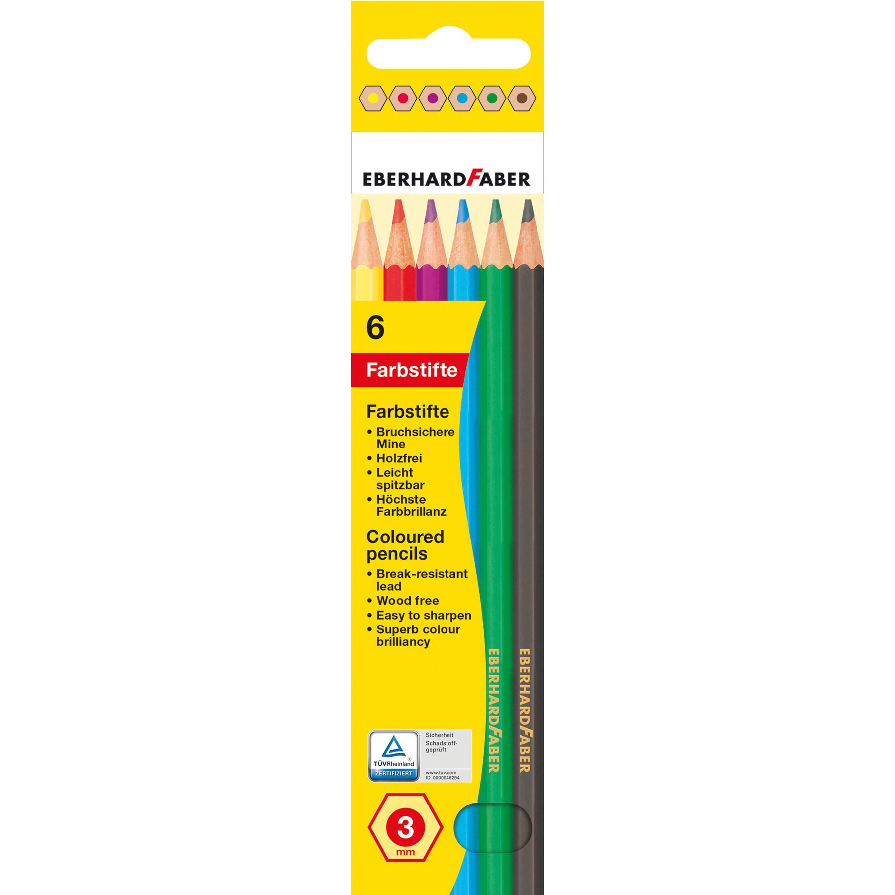 Eberhard Faber Colored Pencils, 6 colors