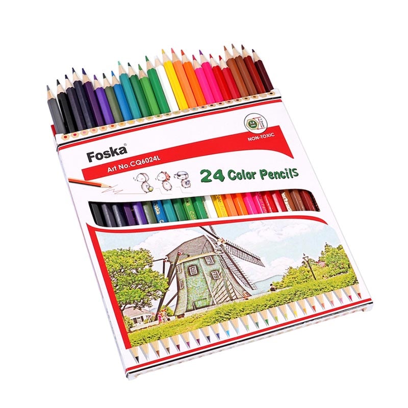Foska Hexagonal Pencils, 24 colors