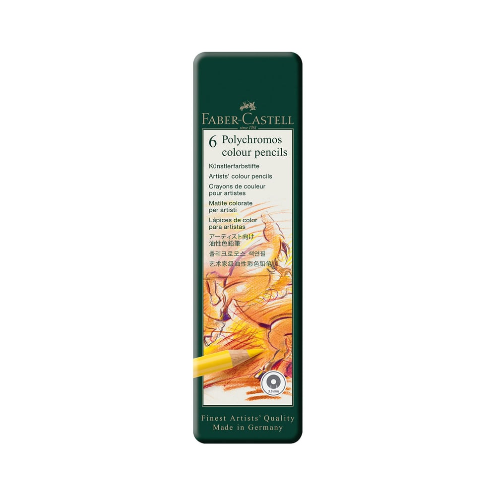 Faber-Castell Молив Polychromos, 6 цвята