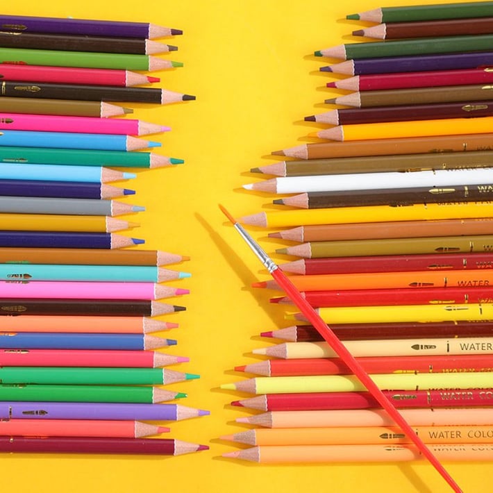 Foska Акварелни моливи, 72 цвята, в метална кутия