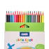 Цветни моливи Junior Ultra Color, триъгълни, 15 стандартни и 3 металикови цвята
