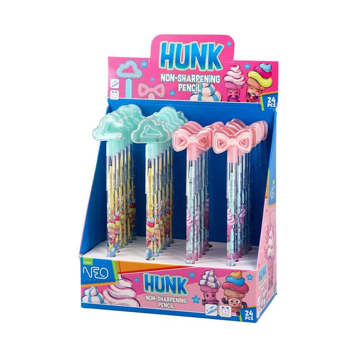 Молив Sazio Hunk, Sweet, без острене, асорти