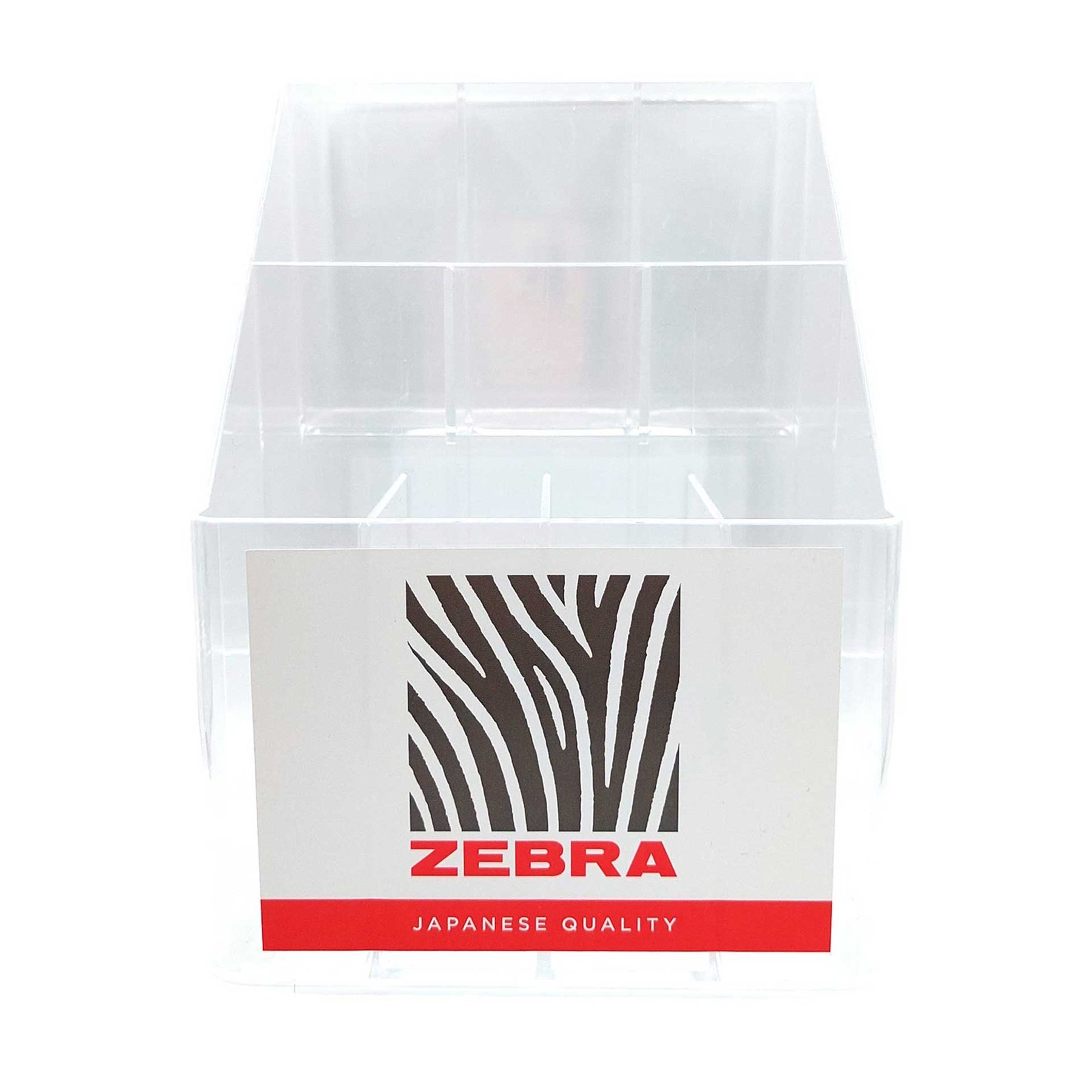 Zebra Display for writing instruments P10, acrylic, 10 compartments, transparent