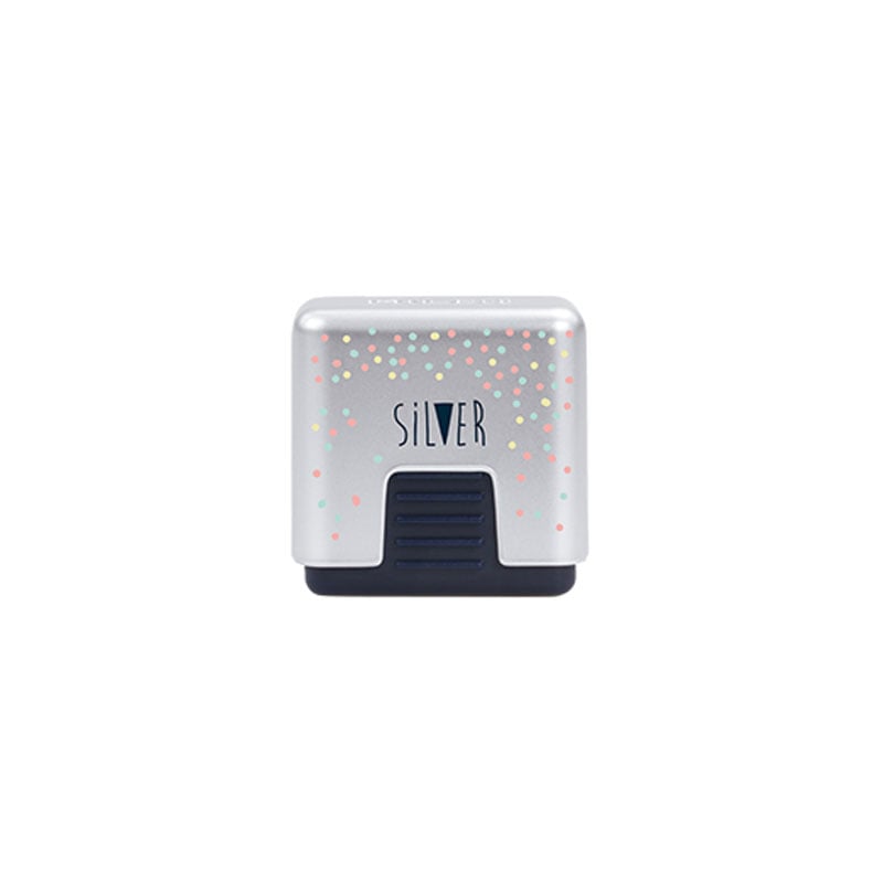 Milan Pencil eraser Silver, with sleeve, assorted colors