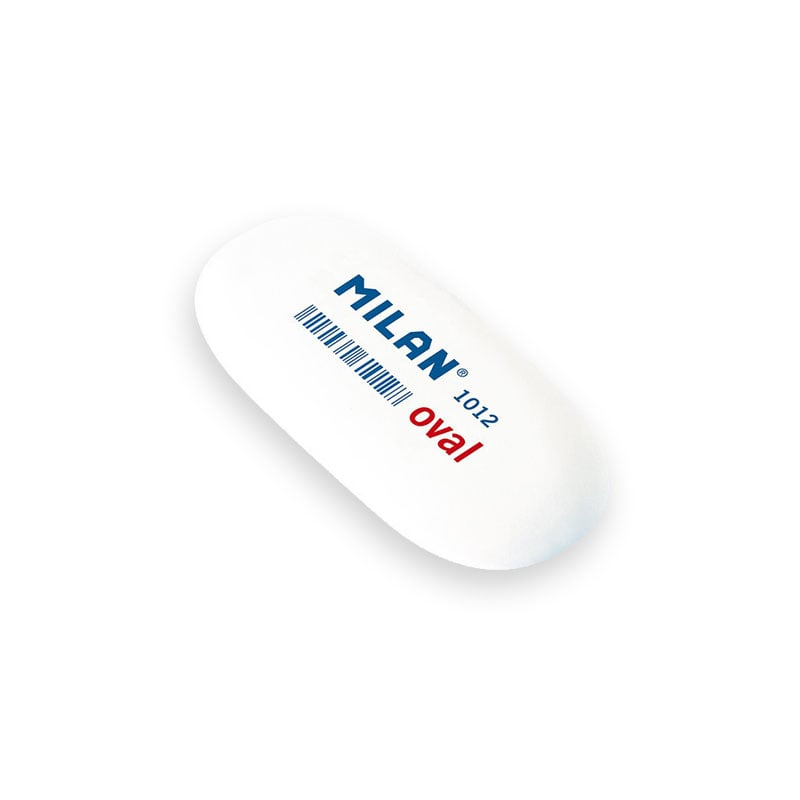 Milan Eraser 1012, oval, white