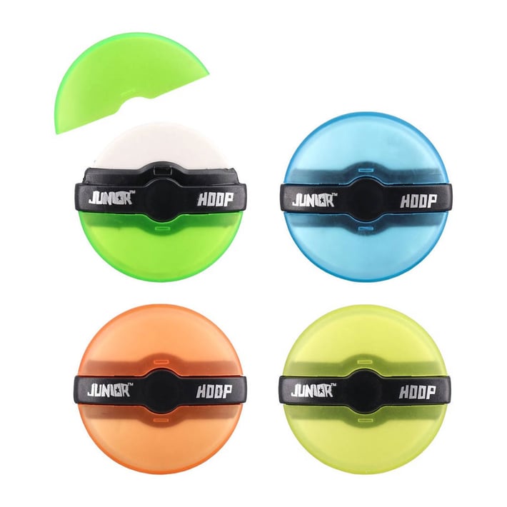 Junior Hoop Pencil Eraser, round, with cap, assorted