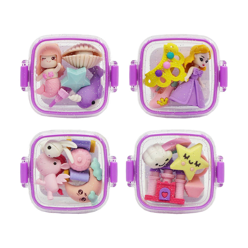 Гуми за молив Sazio Pixi Box, принцеси, в кутийка, асорти, 1 брой