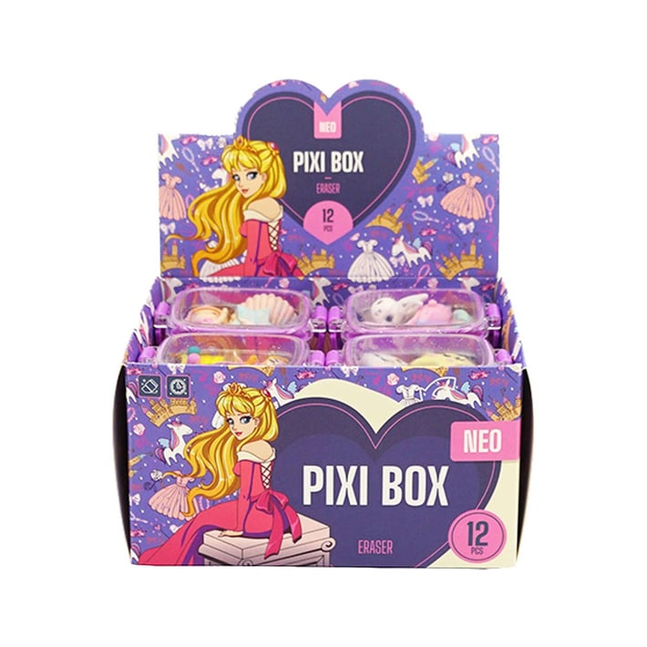 Гуми за молив Sazio Pixi Box, принцеси, в кутийка, асорти