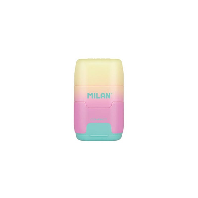 Milan Sharpener Sunset, double, with eraser, assorted colours
