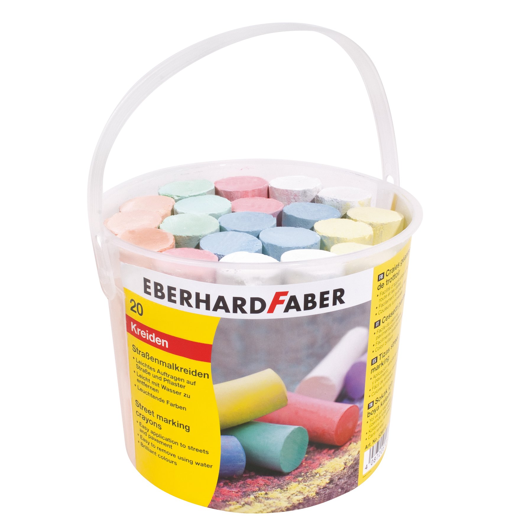 Eberhard Faber Chalk, 6 colours, 20 pcs in bucket