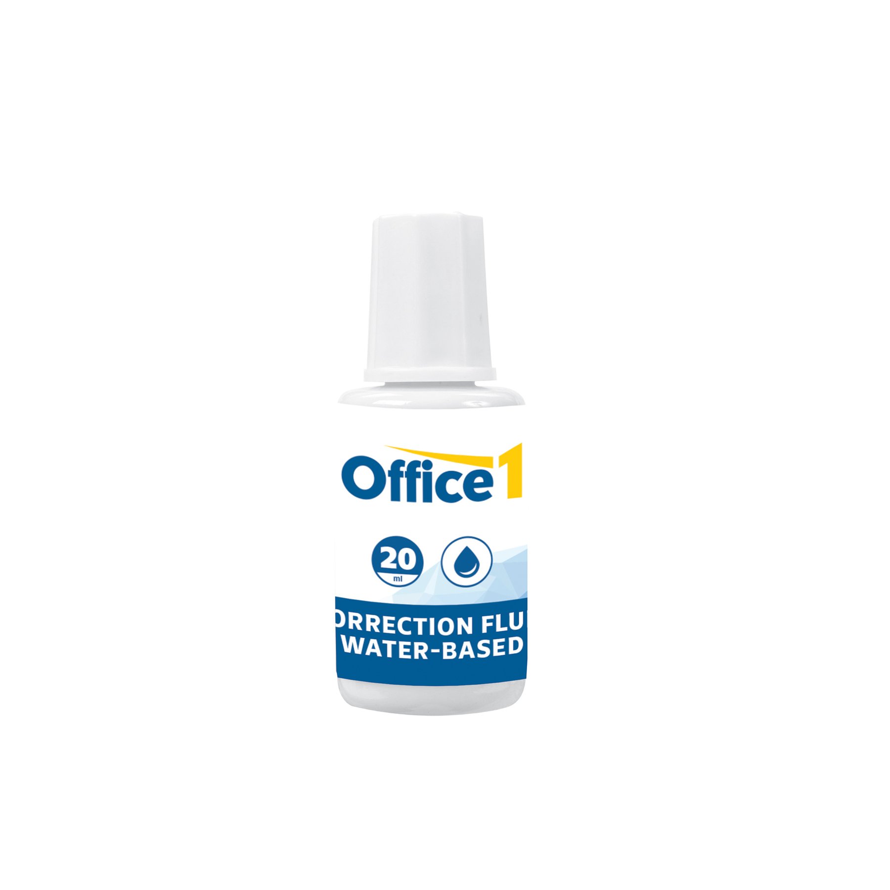 Office 1 Correction Fluid with Brush, water-based, 20 ml