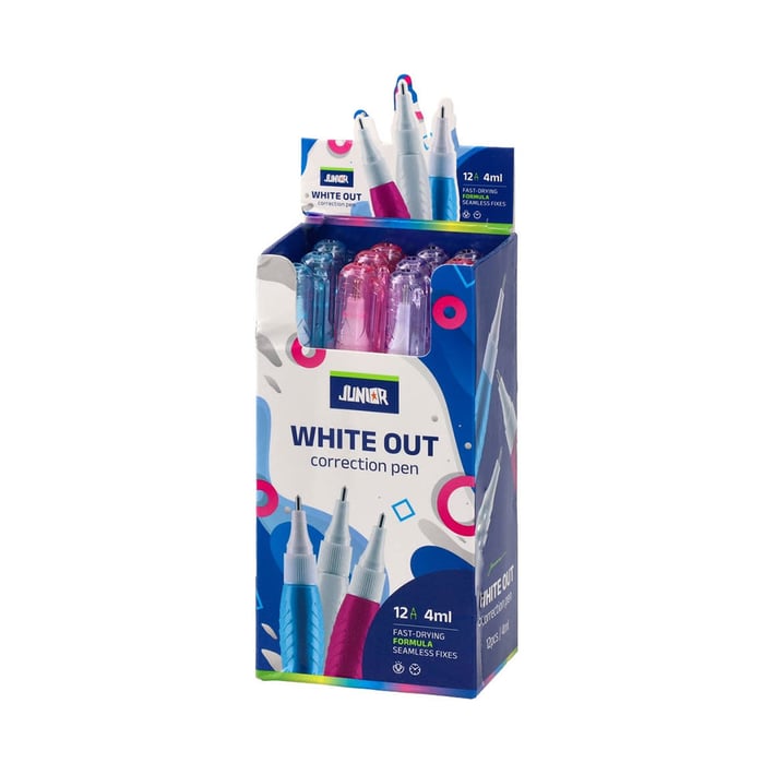 Junior White Out T Correction Pen, 4 ml, assorted, 1 pc