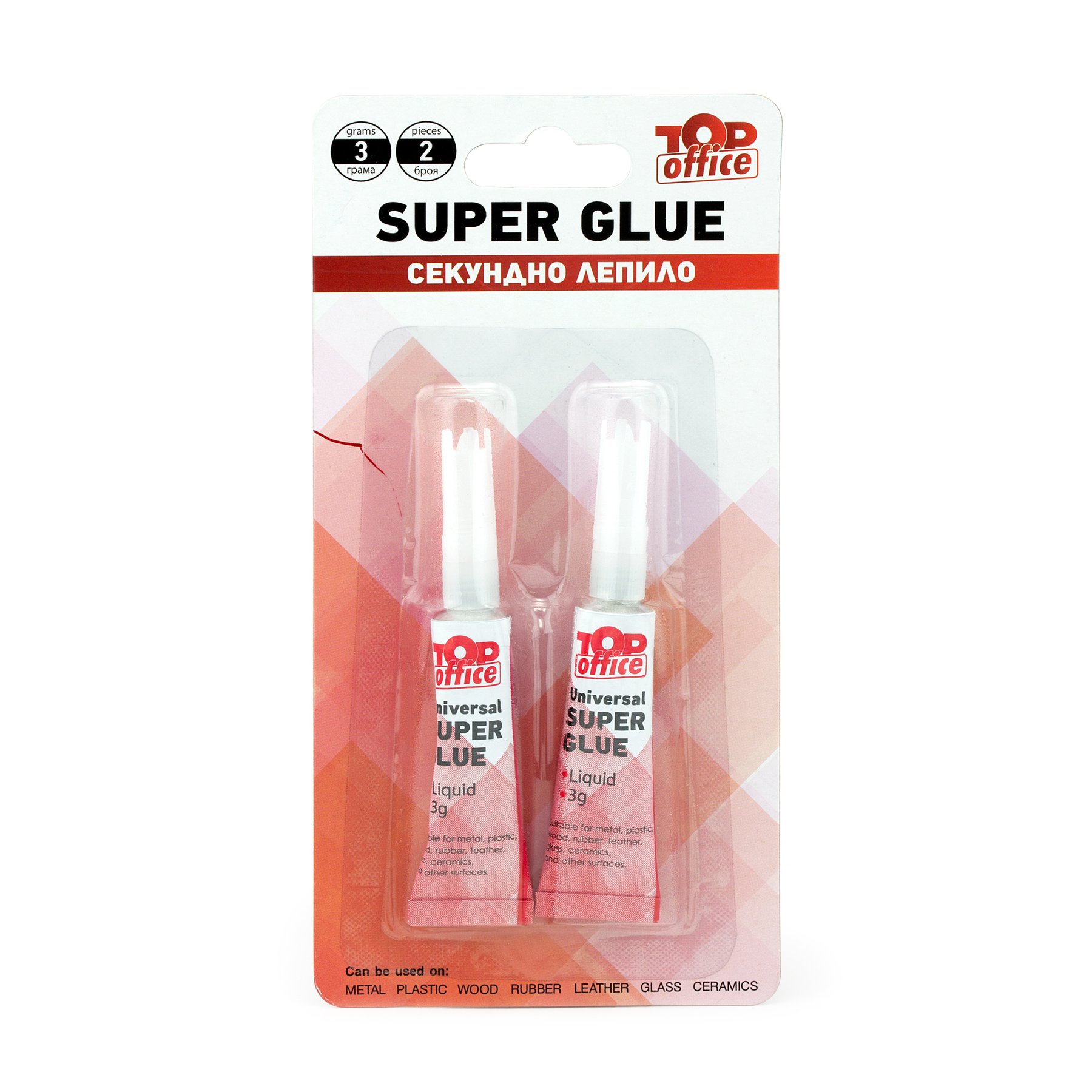 Top Office Super Glue, 3 g, 2 pcs blister