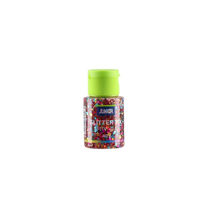 Течно лепило Junior Glitter Tix, с брокат, 40 g, асорти