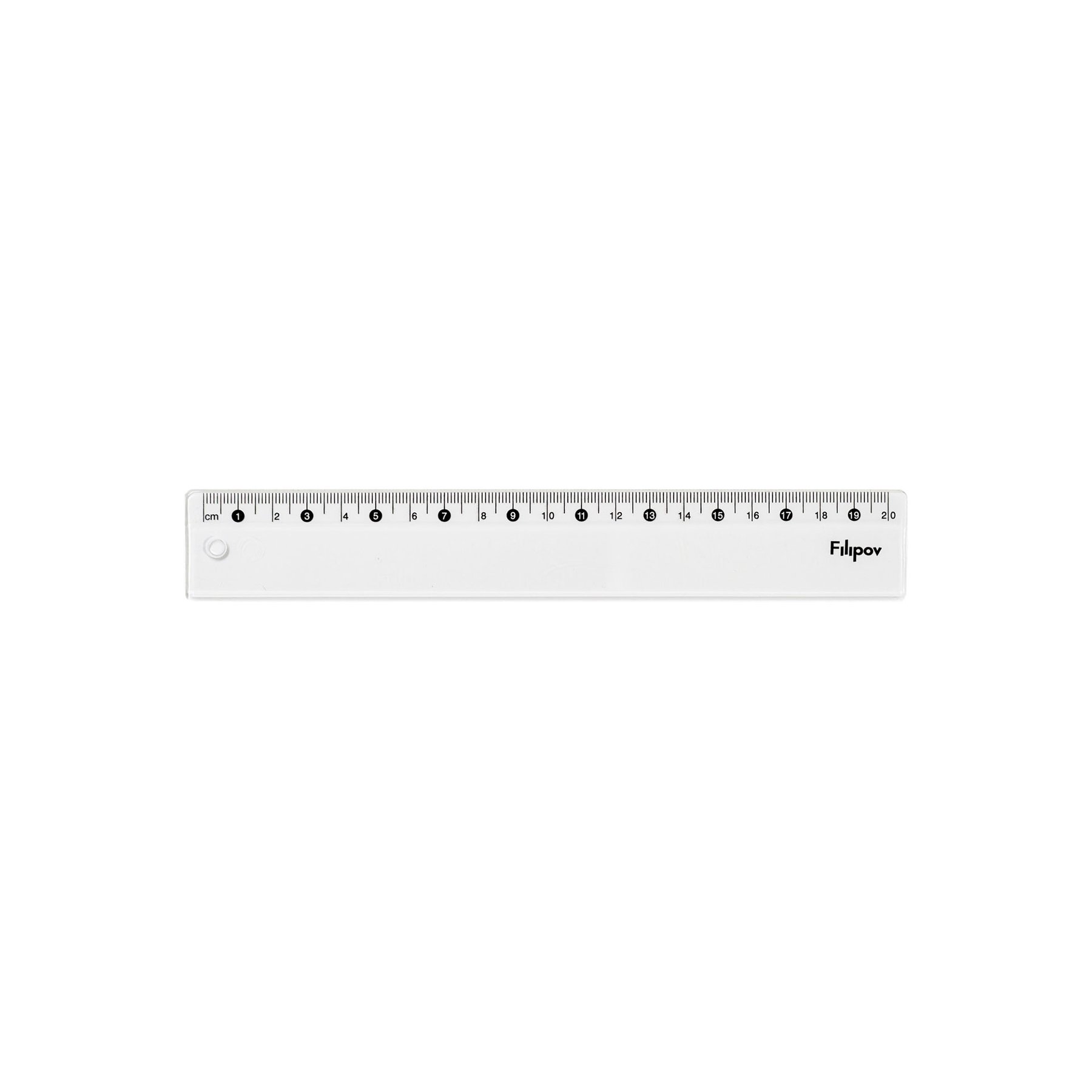 Filipov Ruler, 20 cm, Plastic, Transparent