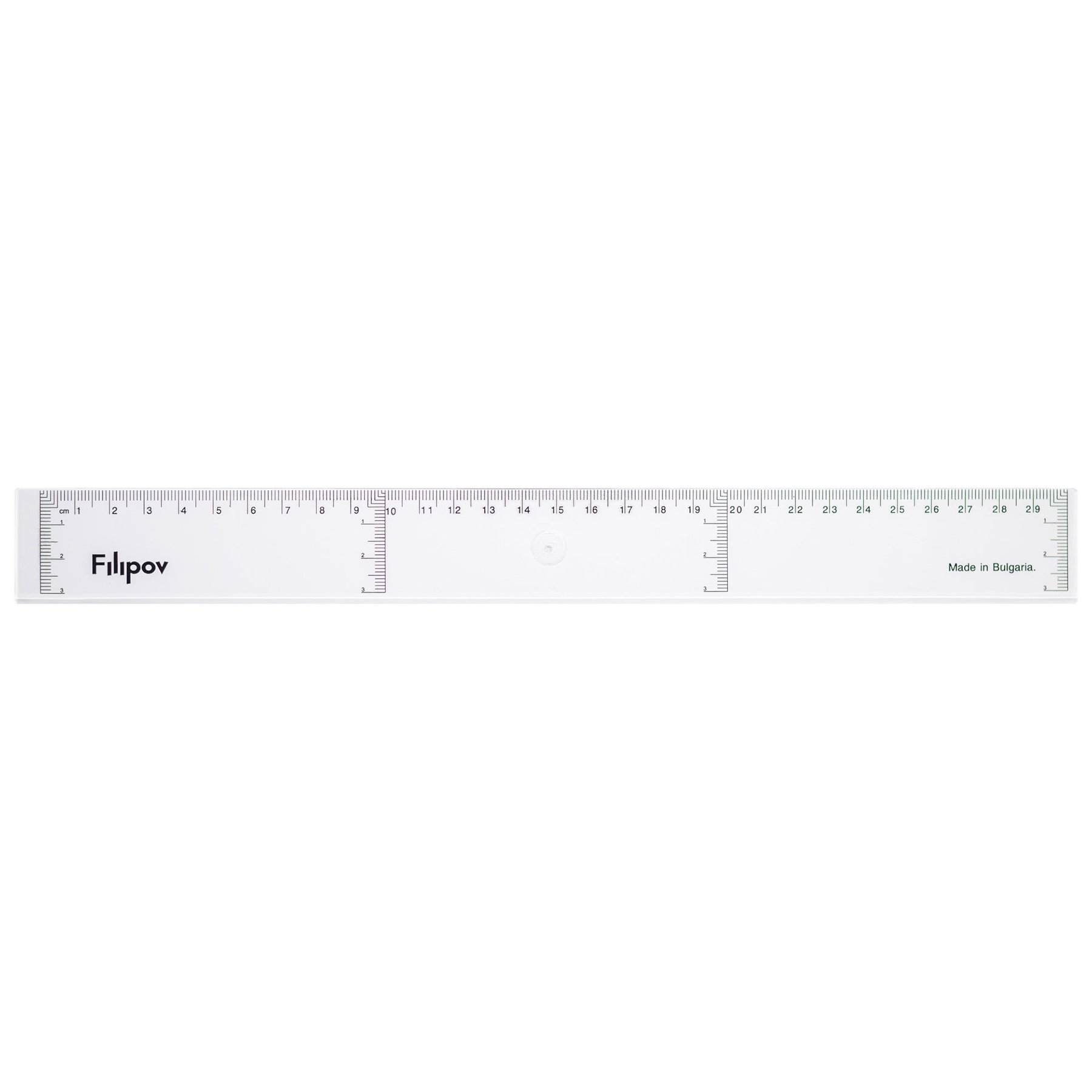 Filipov Ruler, 30 cm, plastic, transparent