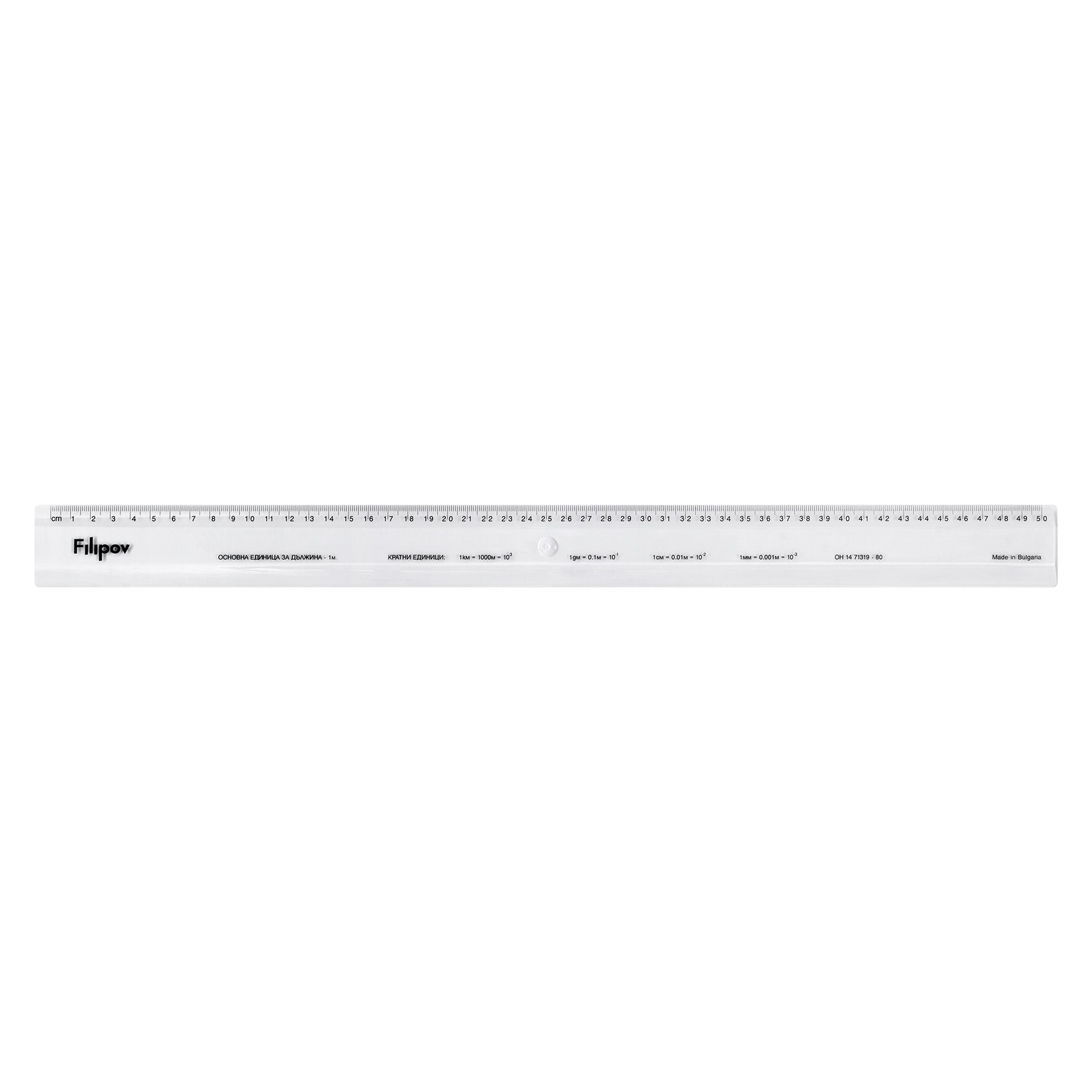 Filipov Ruler, 50 cm, plastic, transparent