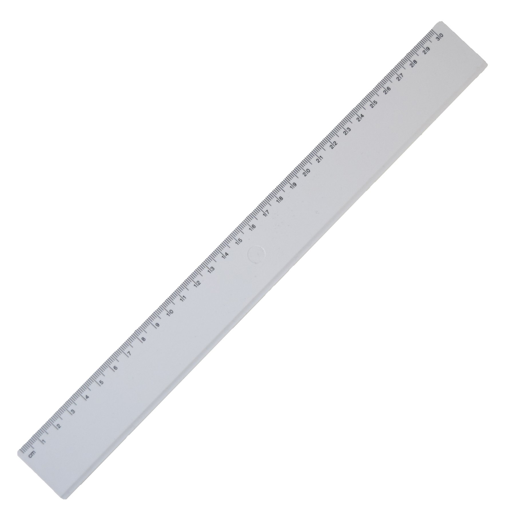Ruler, 30 cm, plastic, white, 100 pieces