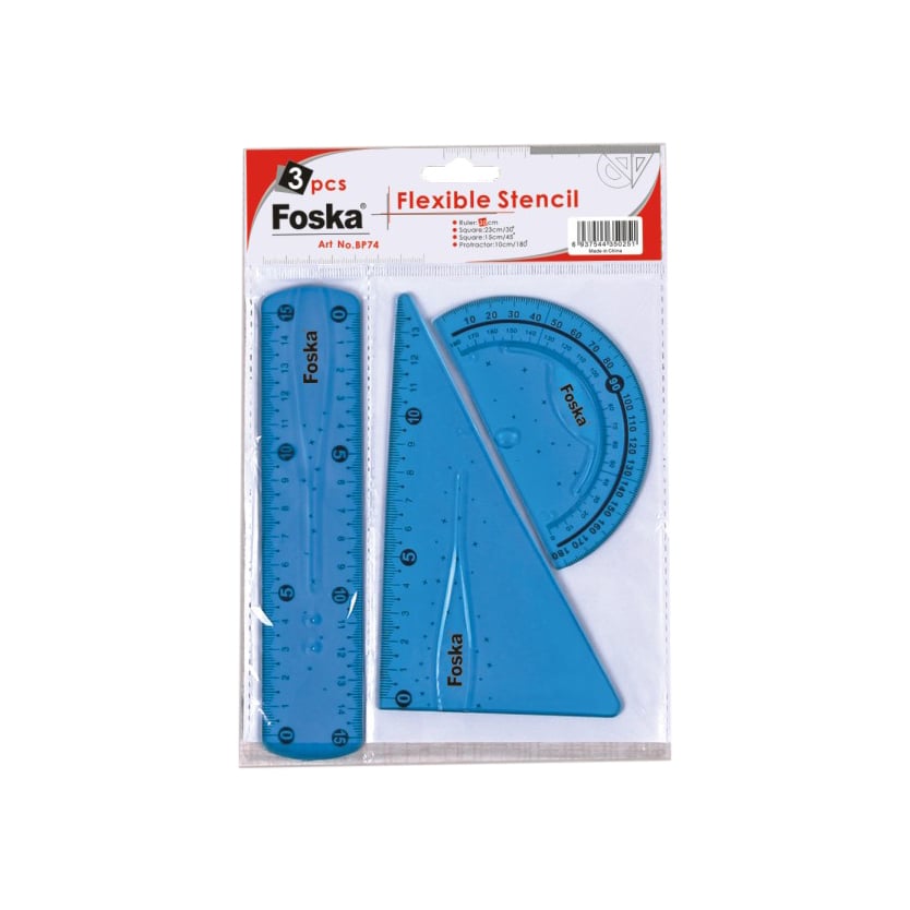 Foska Drawing instruments set, 3 pieces, flexible
