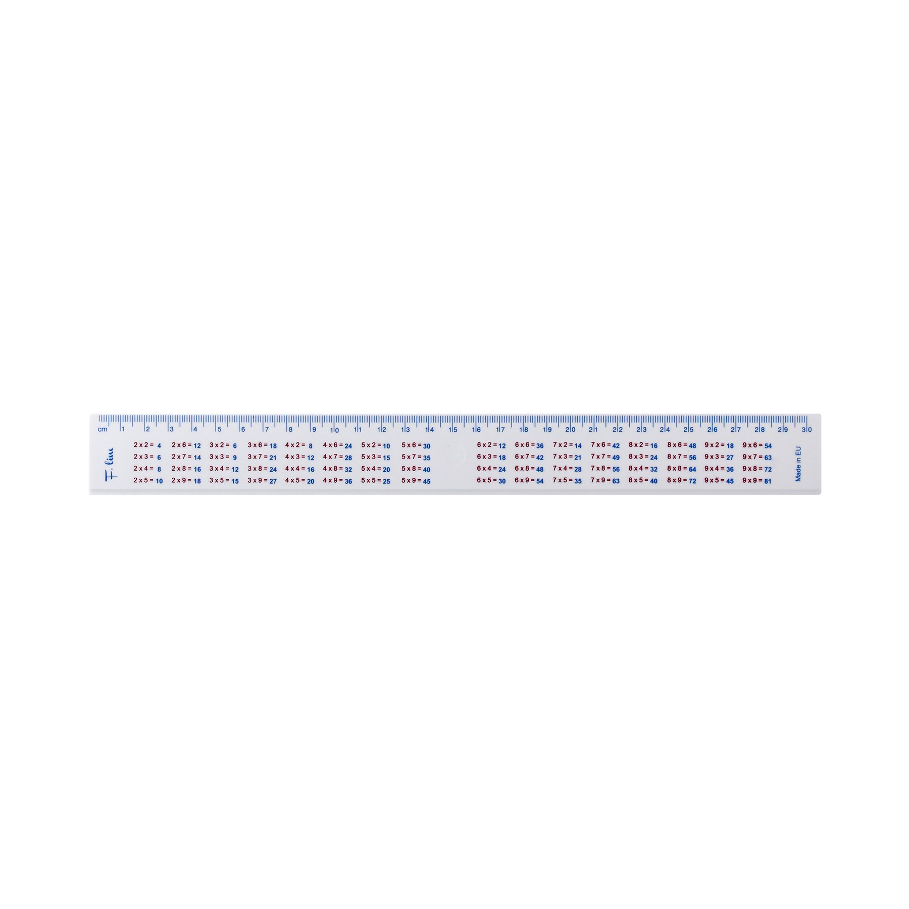 Filipov Ruler, 30 cm, with multiplication table