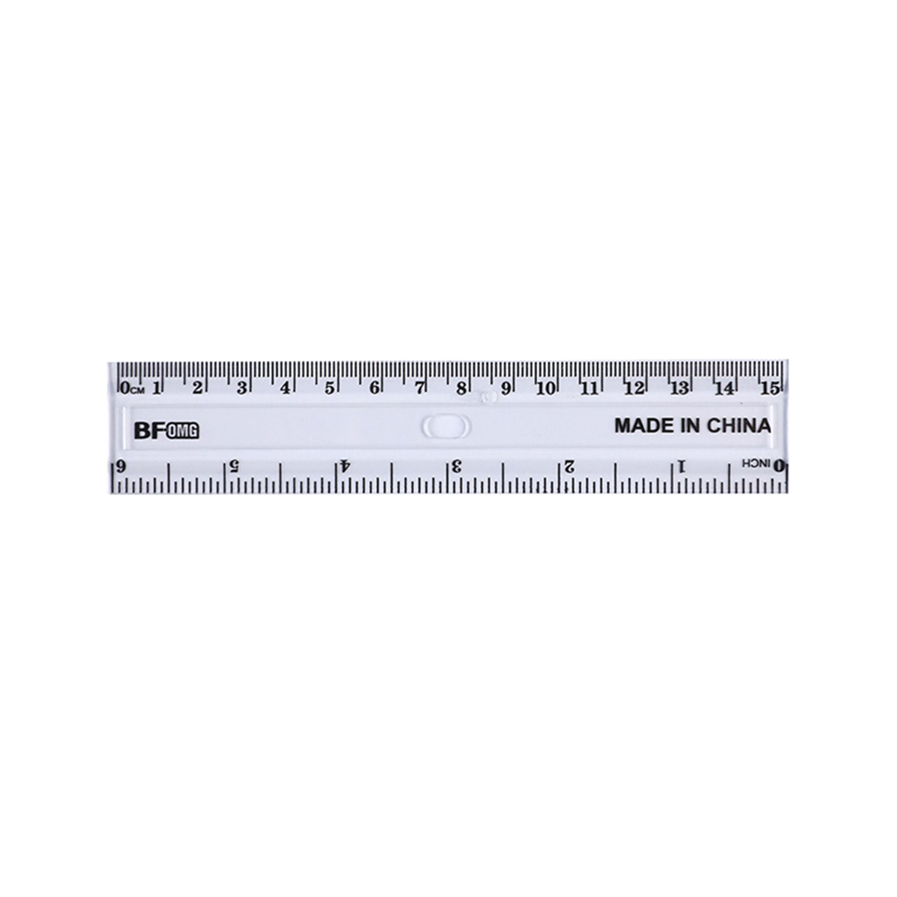 Beifa ruler, 15 cm, plastic, transparent