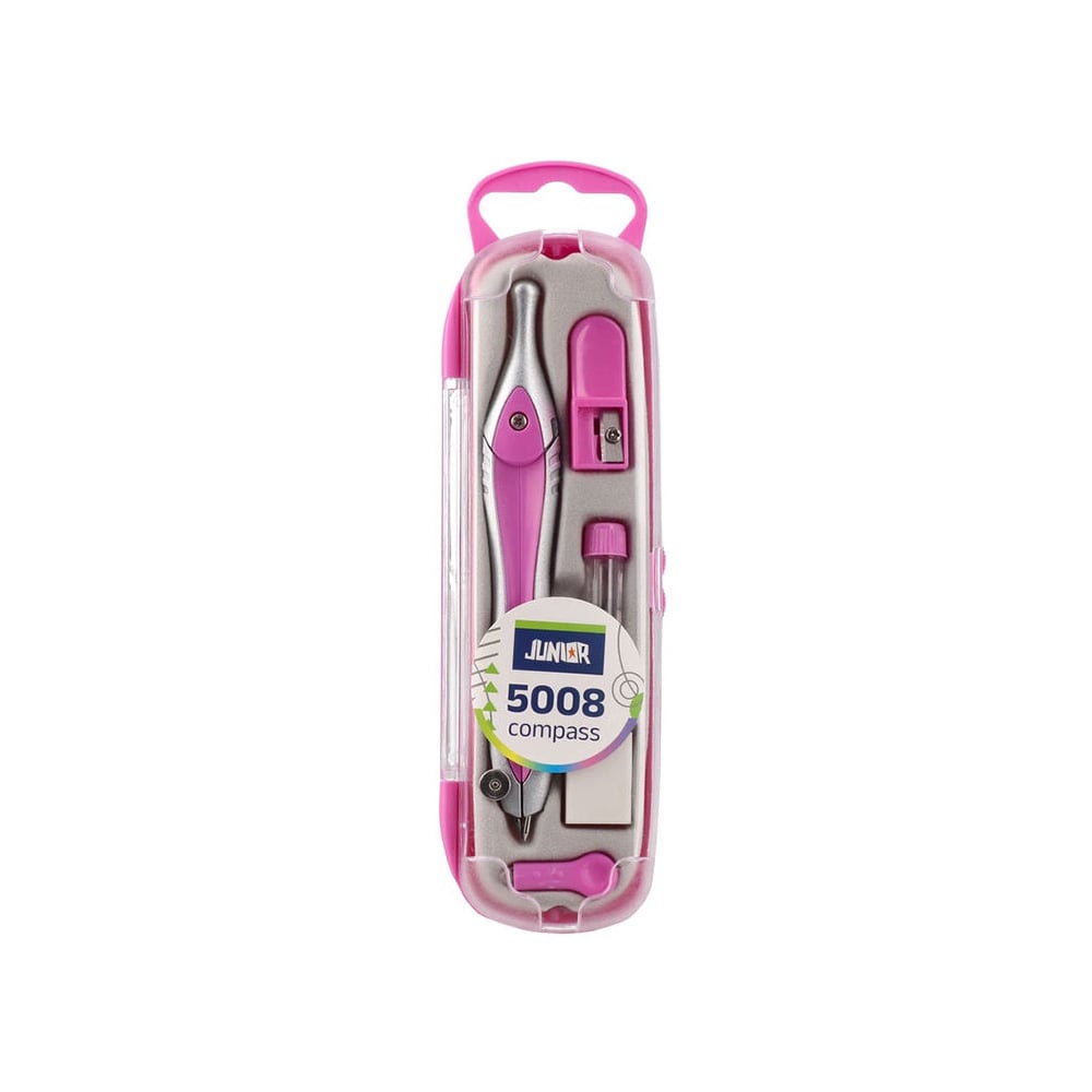 Junior 5008 Compass, with accessories, in box, pastel colours, assorted, 1 pc