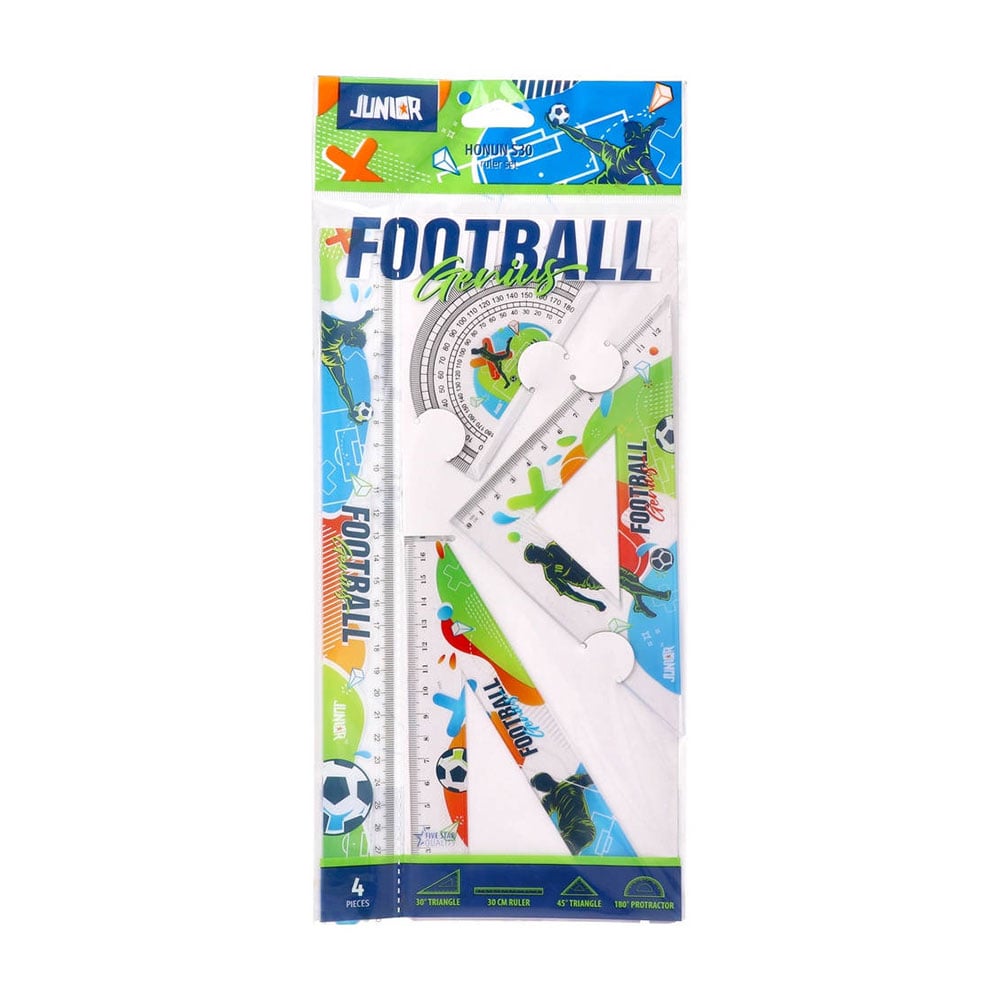Junior Honun 30 Geometry Set, football, 30 cm, 4 pcs