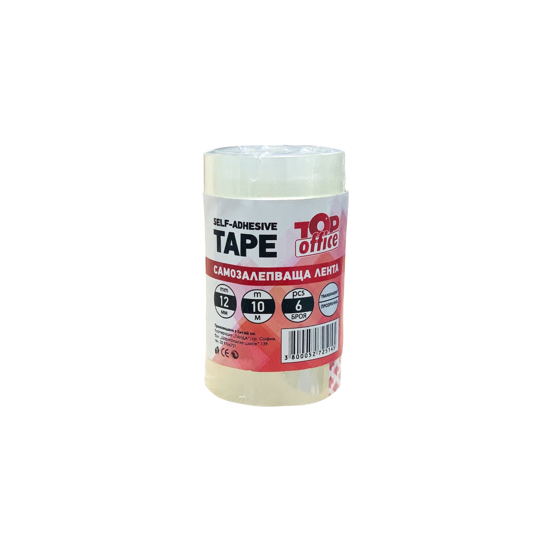 Top Office Tape, 12 mm x 10 m, transparent, 6 pieces