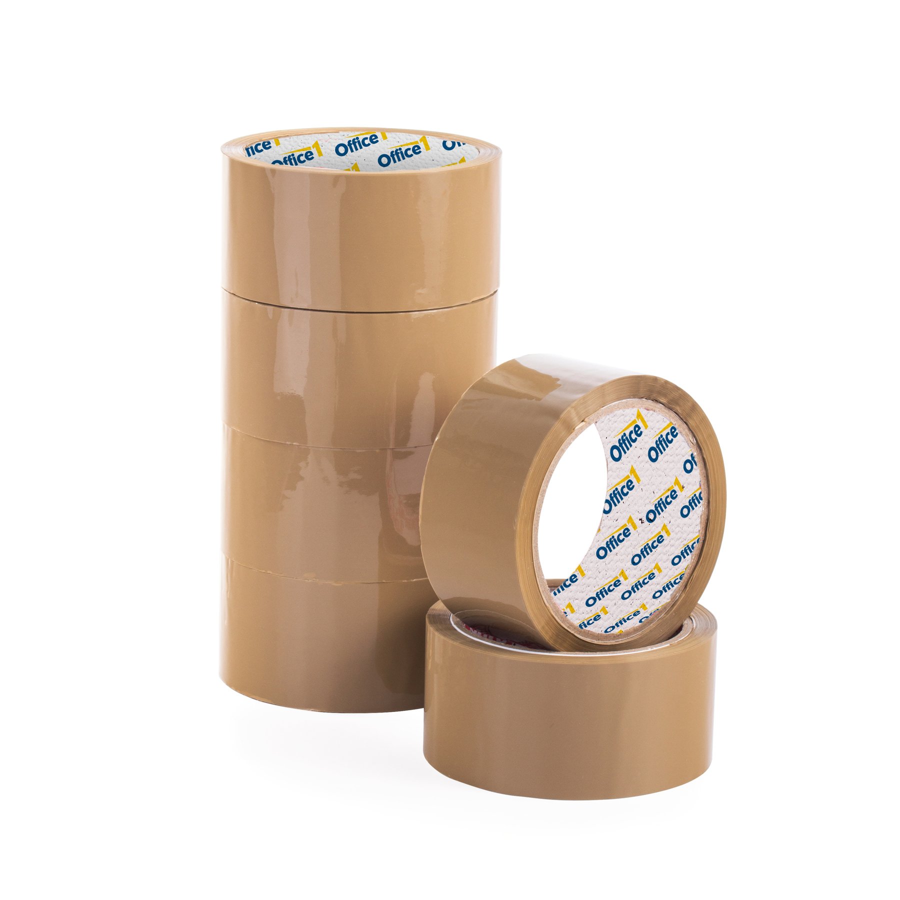 Office 1 Tape, packing, 48 mm x 66 m, brown, 6 pcs