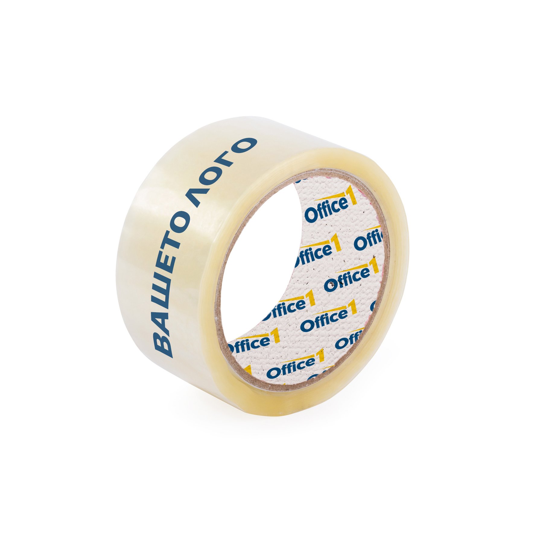Tape, packing, 48 mm x 66 m, transparent, with two-color print