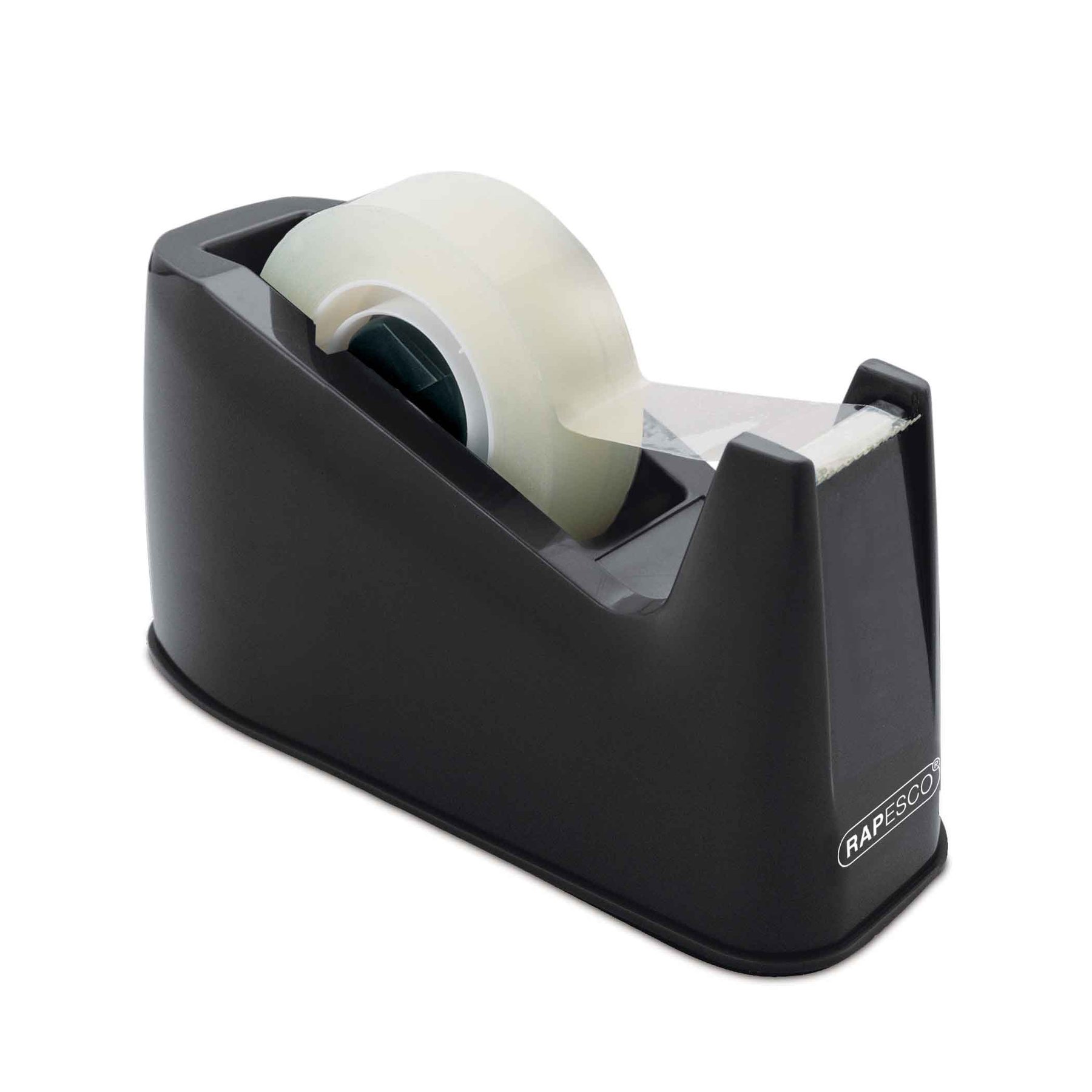 Rapesco Tape Dispenser 300, for tape with 25 mm core, black
