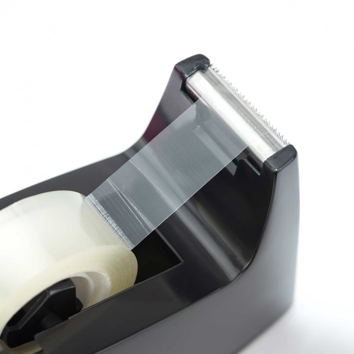 Rapesco Tape Dispenser 300, for tape with 25 mm core, black