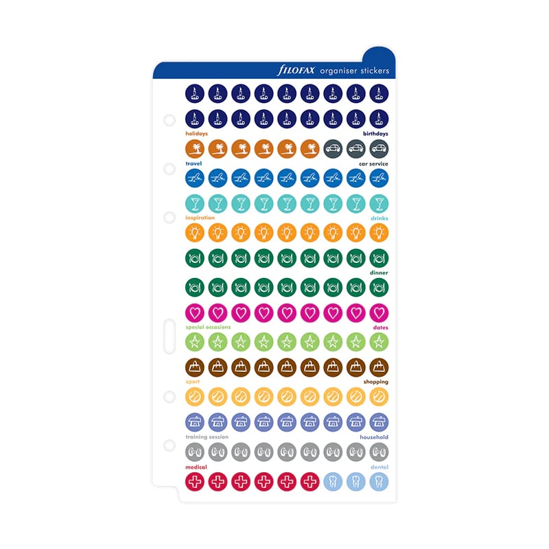 Filofax Stickers for organizer, assorted