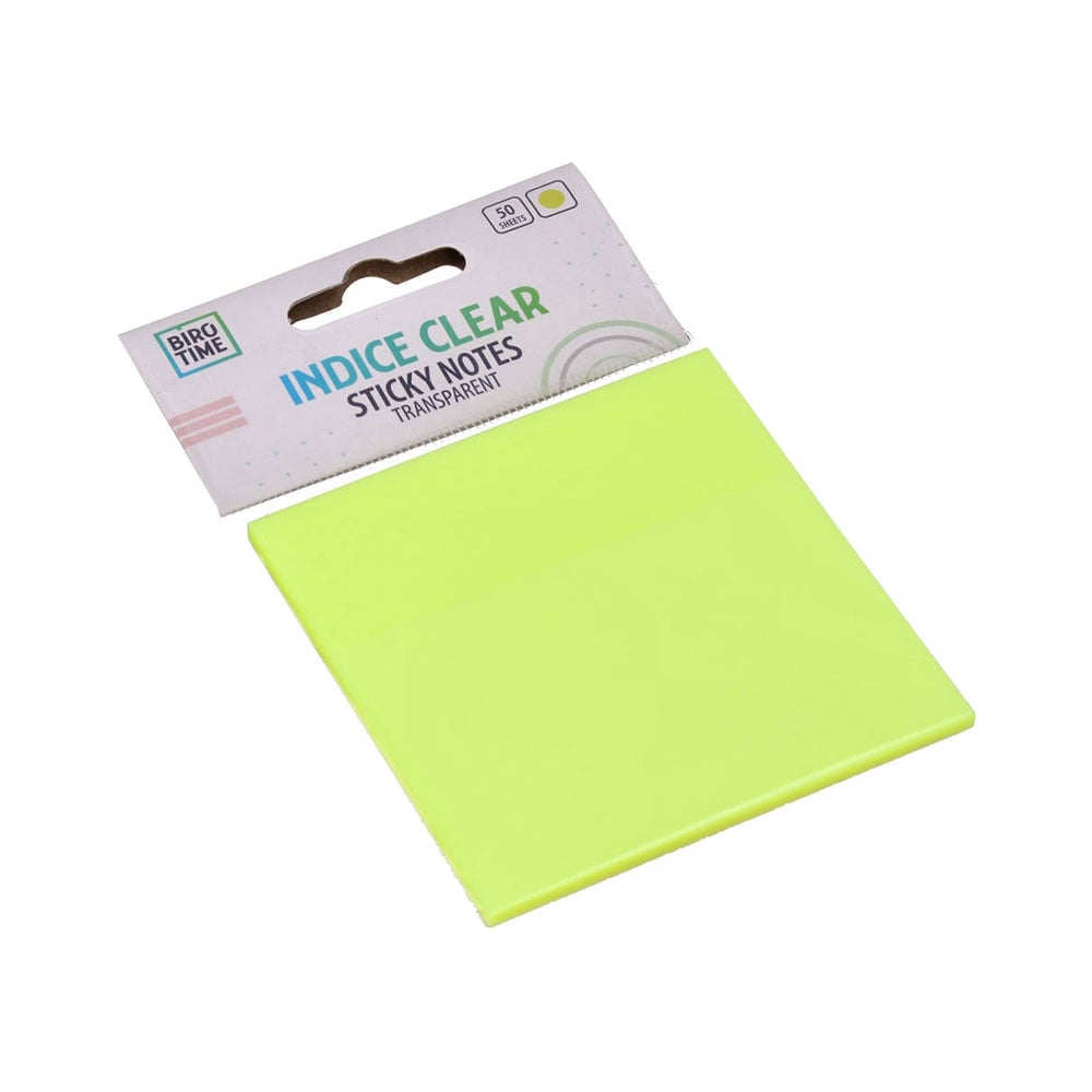 Biro Time Index Sticky Notes, 76 x 76 mm, green, 50 sheets