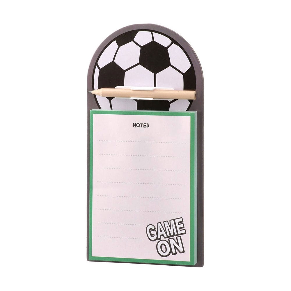 Sazio Berkeley Sticky Notes, Football, with Pencil