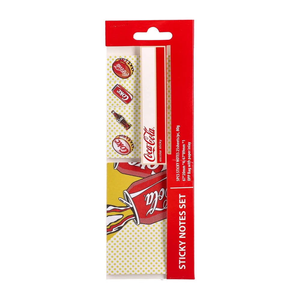 Best Buy Escolar Sticky Notes, Coca Cola, 2 Pieces