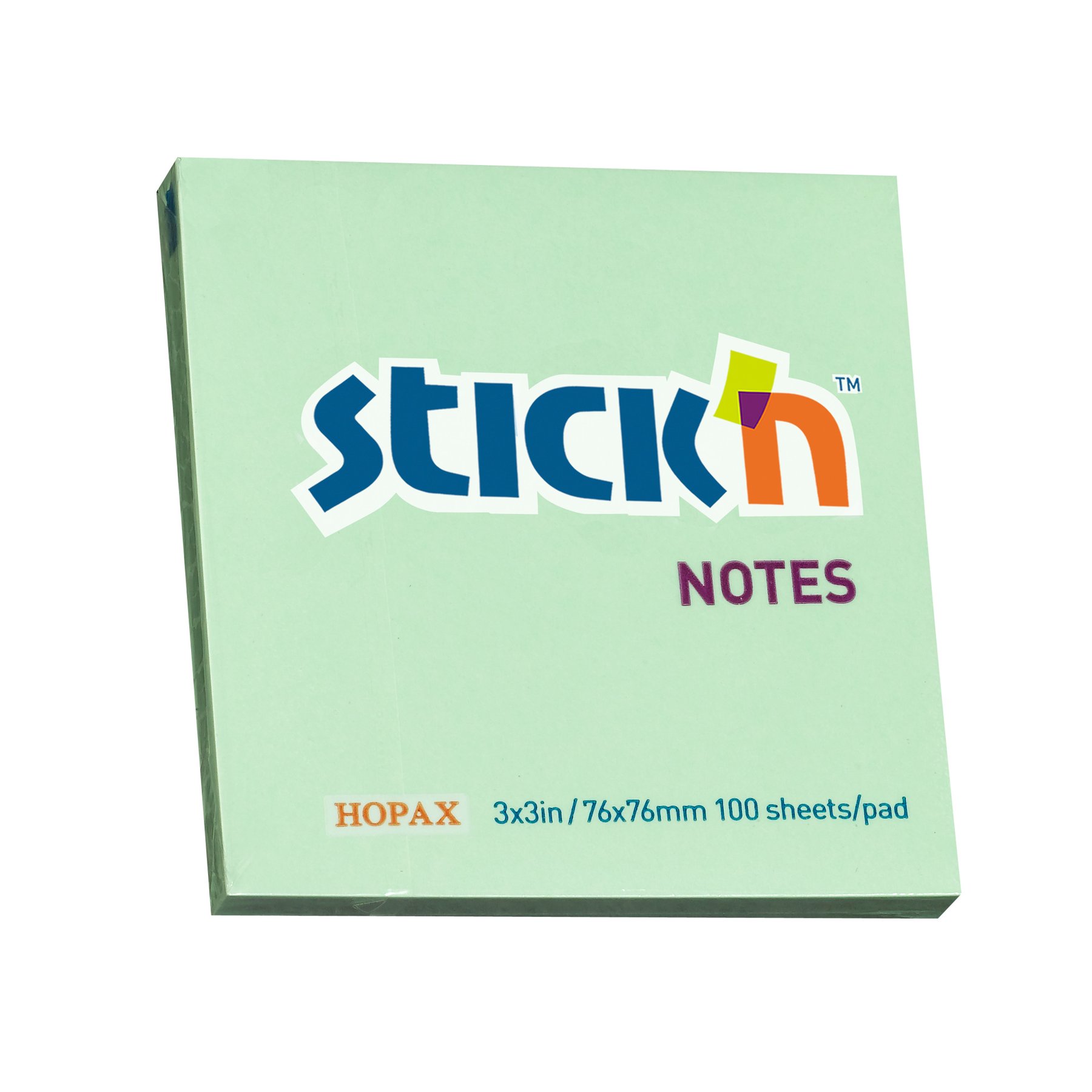 Stick'n Self-adhesive notes, 76 x 76 mm, pastel, green, 100 sheets