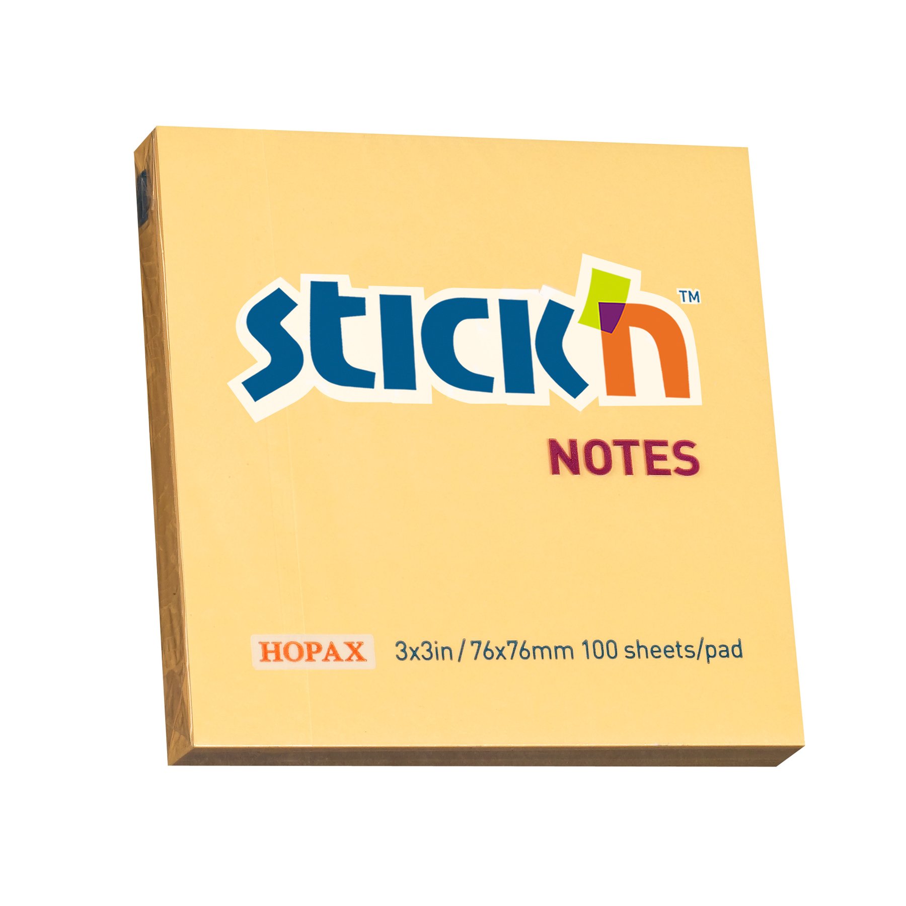 Stick'n Sticky notes, 76 x 76 mm, pastel, orange, 100 sheets