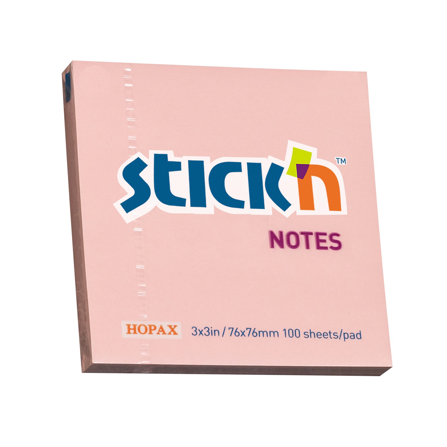 Stick'n Self-adhesive notes, 76 x 76 mm, pastel, pink, 100 sheets