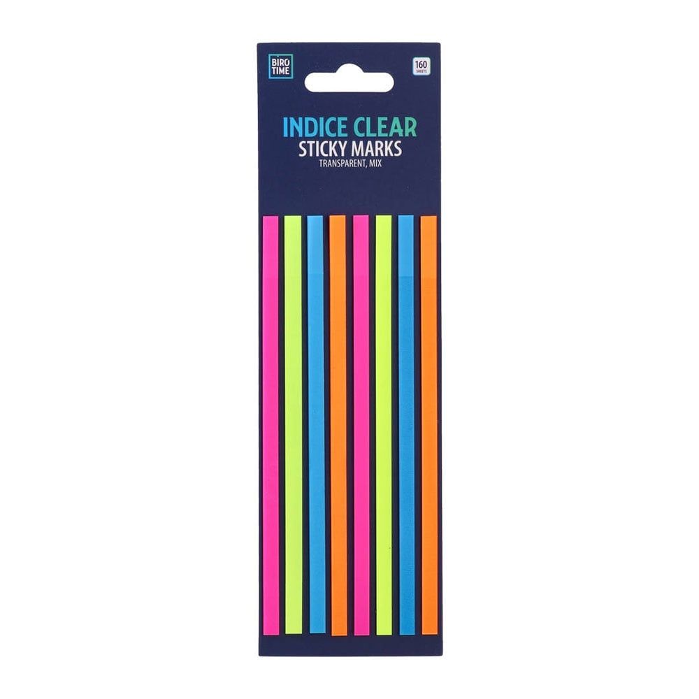 Biro Time Index Sticky Page Markers, 160 pcs