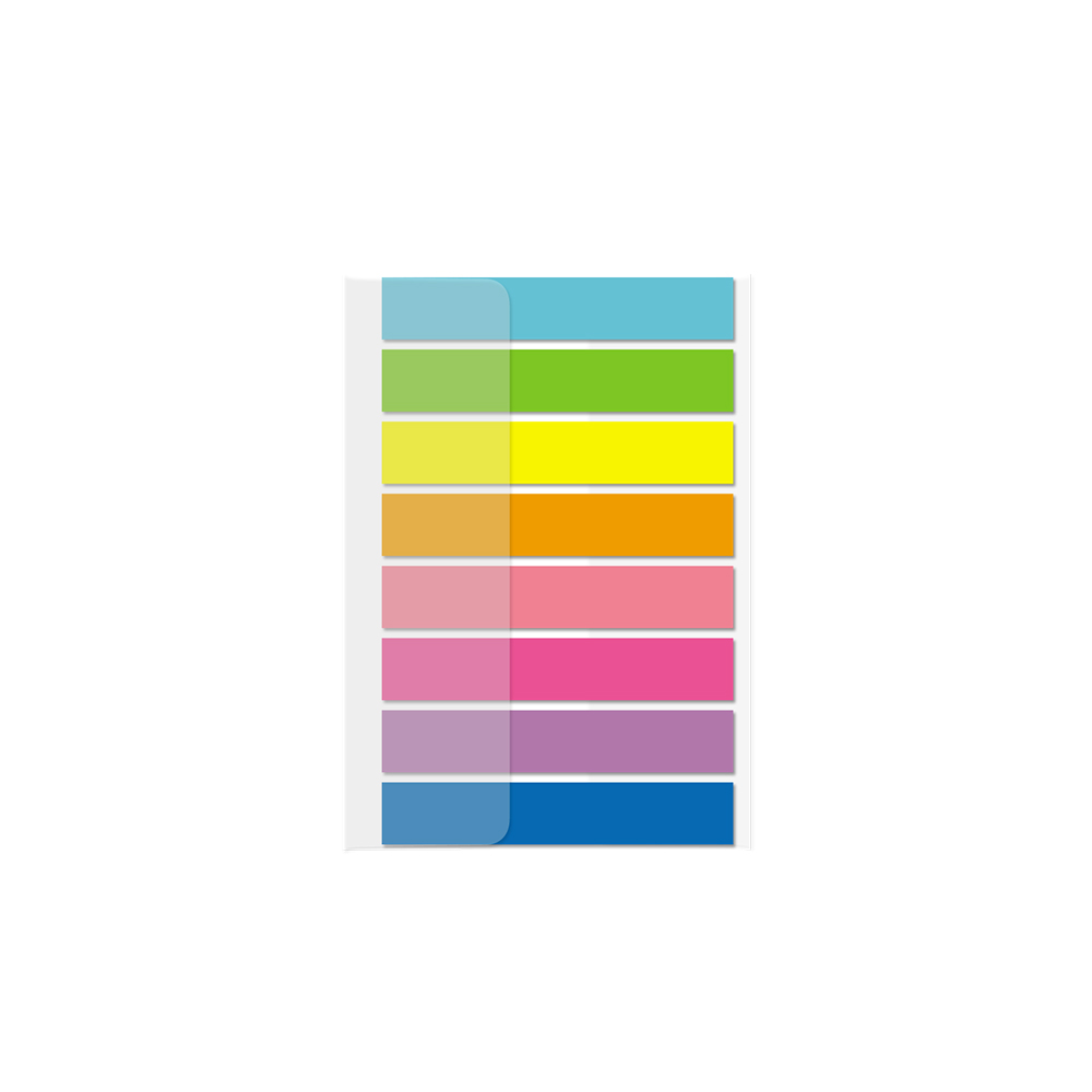 Stick'n Self-adhesive indexes, 45 x 8 mm, 8 colors, neon, 160 pieces