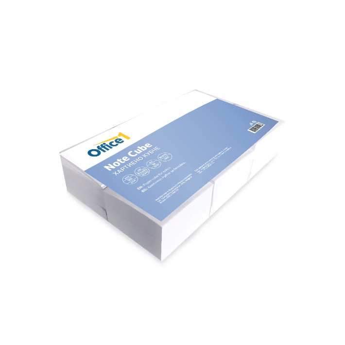 Office 1 Paper cube, 83 x 83 mm, 80 g/m?, offset, white, 250 sheets, 18 pcs
