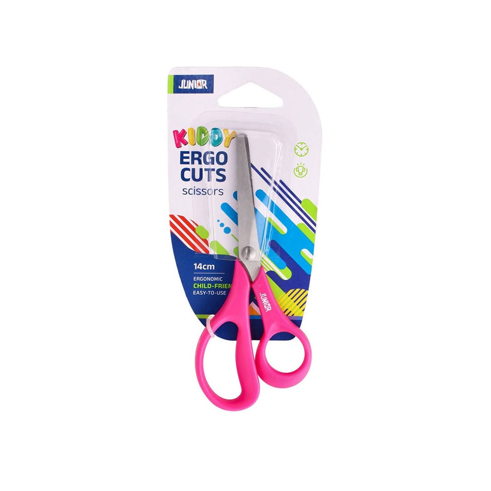 Junior Ergo Cuts Scissors, ergonomic, 14 cm, assorted, 1 pc