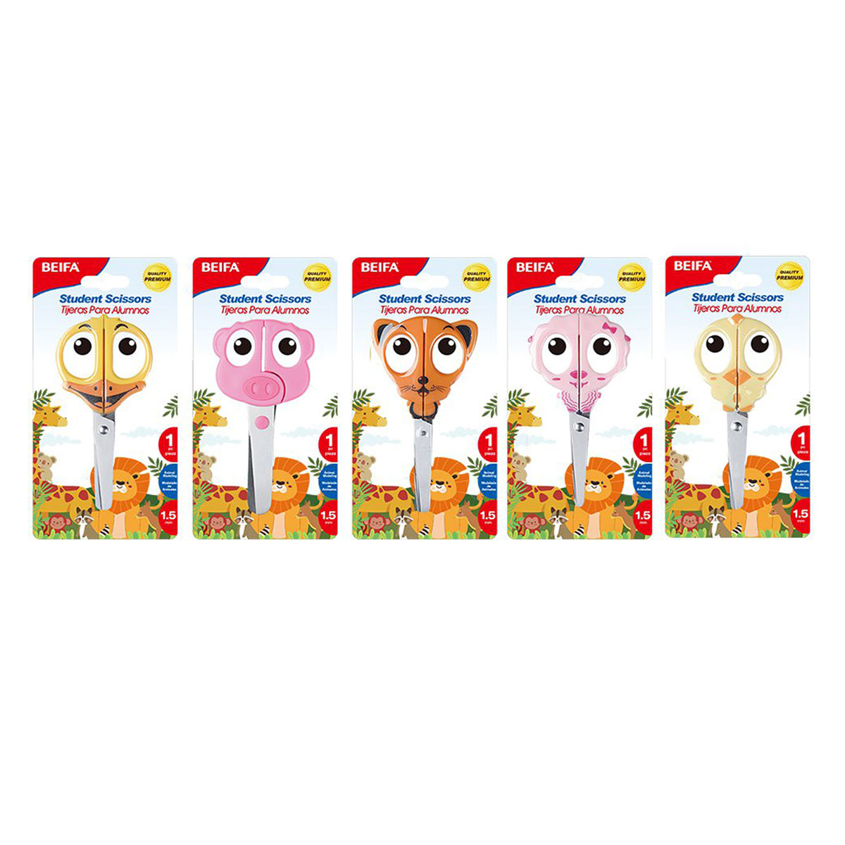 Beifa Scissors Animals, 13 cm, assorted, 1 piece