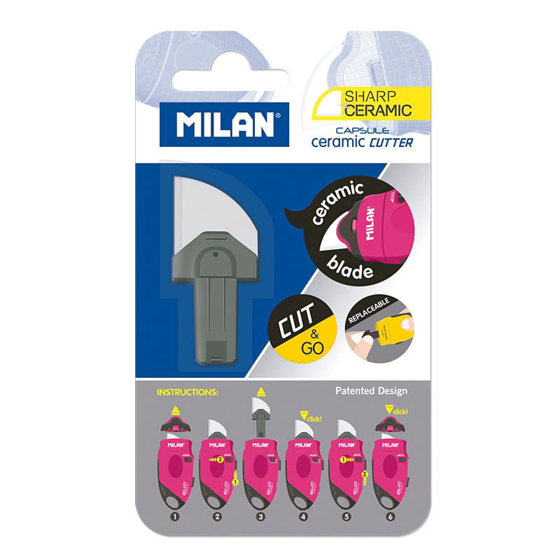Milan Replacement Blade Capsule, for ceramic knife, blister pack