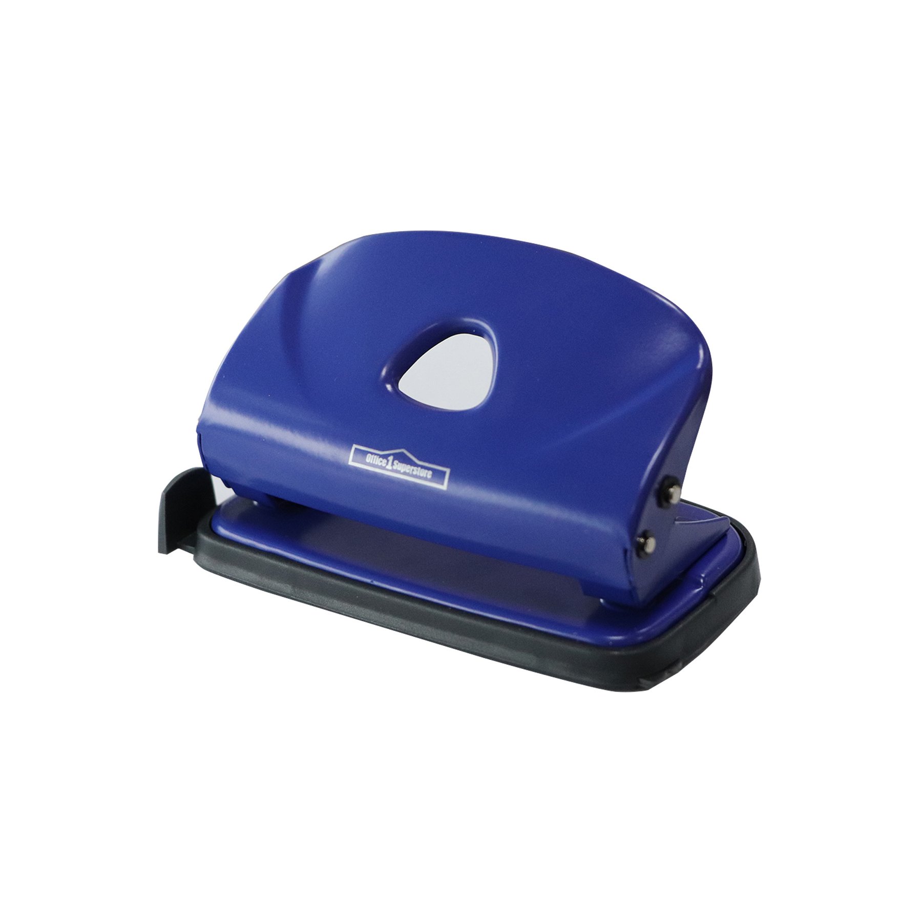 Office 1 Hole Punch with Ruler P15, for 15 sheets, dark blue